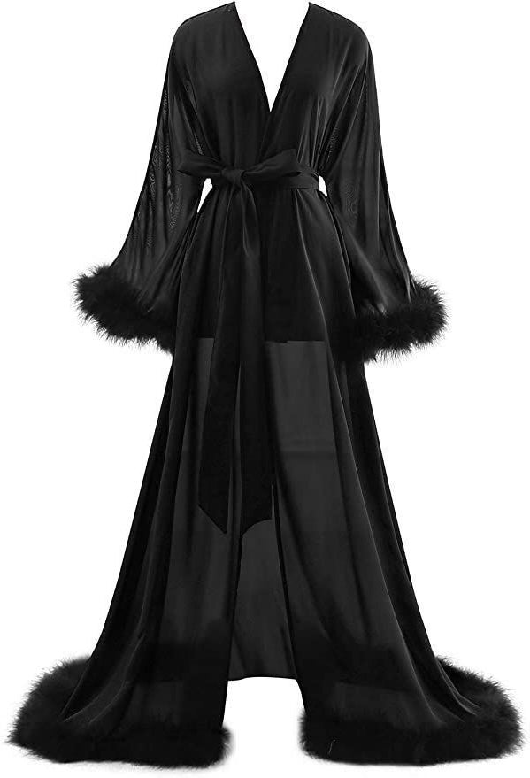 Midnight Desire Sheer Long Robe