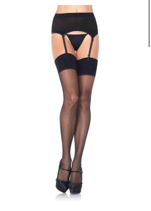 In Your Dreams Sheer Garter Belt Stocking Set